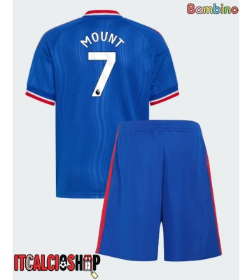 Manchester United Mason Mount #7 Seconda Maglia Bambino 2026-27 Manica Corta (+ Pantaloni corti)